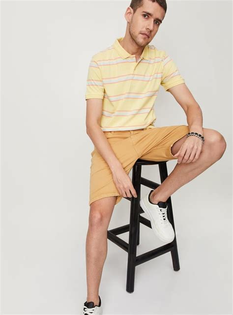 Buy Men Striped Slim Fit Polo Online at just Rs. 599.0 - 1000012561267 ...