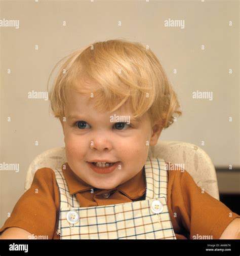 20 MONTH OLD BLONDE HAIR BOY SMILING Stock Photo - Alamy