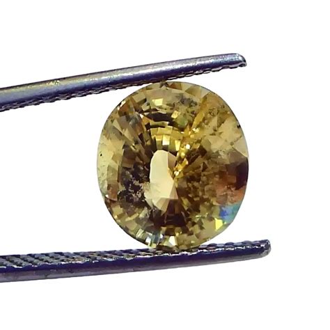 Buy 5.16 Carat Yellow Sapphire Pukhraj Stone Online | 5.67 Ratti IGI ...