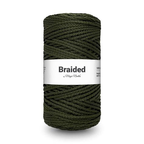 Braided Polyester Macrame Rope - Green - 24 – Magic Needles