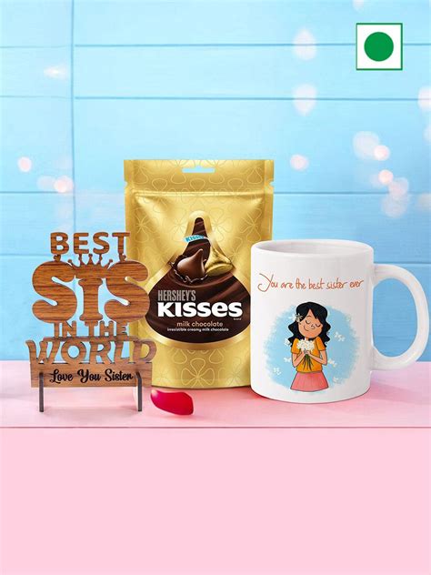 Buy | Printed Coffee Mug & Showpiece with Chocolate Raksha Bandhan Gift ...