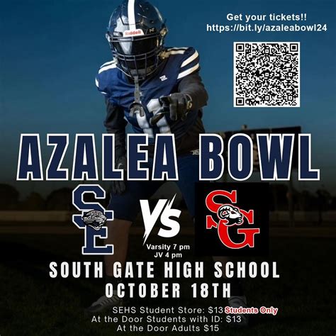 Azalea Bowl Tickets: South East at South Gate | South East Senior High