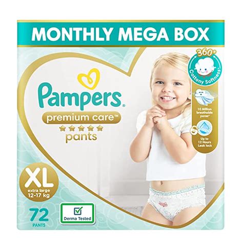 Buy Pampers Premium Care Pants Style Baby Diapers, X-Large (XL) Size ...