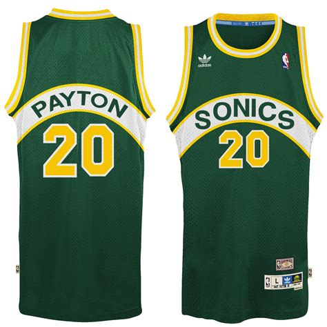 adidas Gary Payton Seattle SuperSonics Green Hardwood Classic Swingman ...