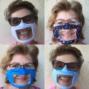 Image result for Clear Face Mask Pattern for Lip Reading Tutorial