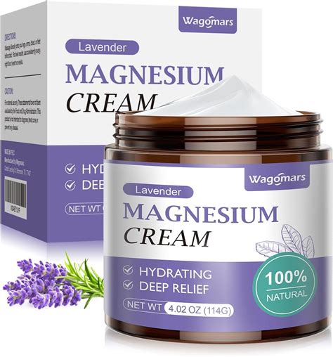 Amazon.com: Wagomars Magnesium Cream for Sleep - Topical Magnesium Lotion for Leg Cramps & Pain ...