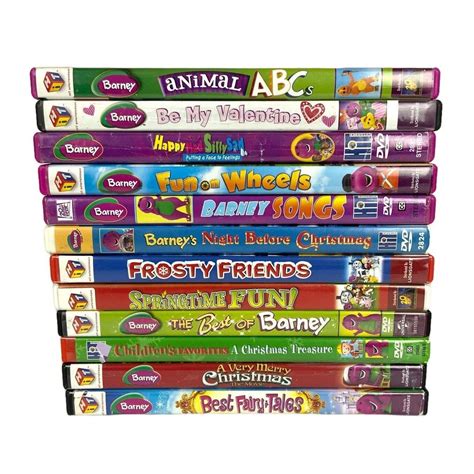 Barney Dvd Collection Lot Of 7 Barney DVDs Kids Children Educational