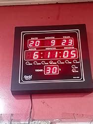 Buy Ajanta Quartz Digital Red LED Sqare Wall Clock OLC - 302 (25.4 cm x ...