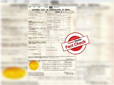 FACT CHECK: Viral `birth certificate' claiming Barack Obama was born in ...