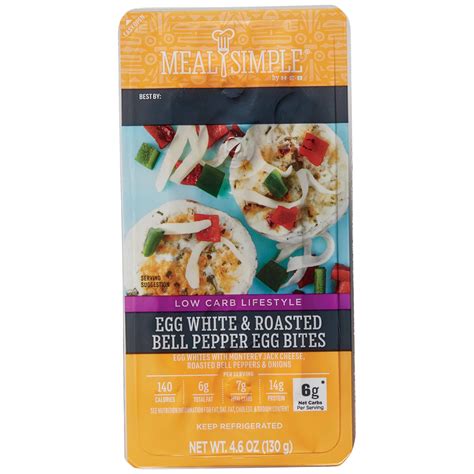 H-E-B Meal Simple Egg White & Roasted Bell Pepper Egg Bites | Fig App