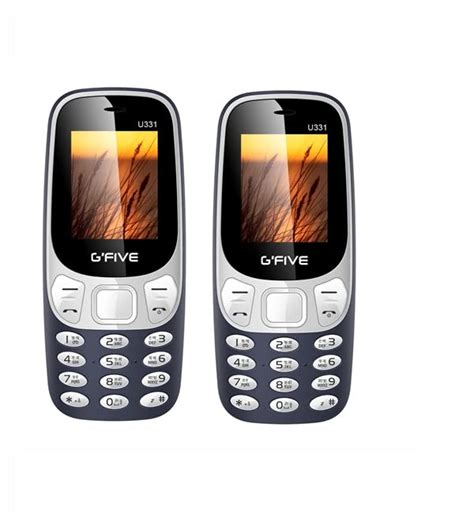 G'Five U331 Combo of Two Mobile Dual Sim Open FM Auto Call Recorder SOS ...