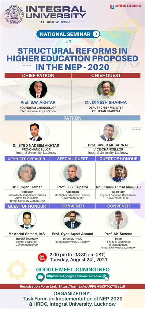 Embracing Higher Education Reforms: NEP 2020 at Integral University Lucknow
