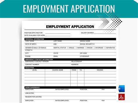 Image result for Example of Job Application Form
