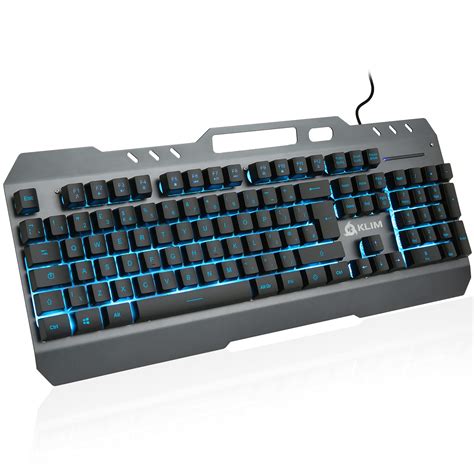 Buy KLIM Lightning Gaming Keyboard - NEW 2023-7 LED Colors - Ergonomic ...