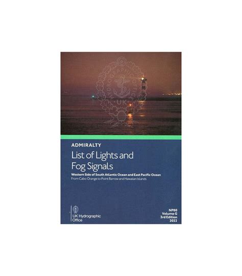 NP80 Vol G Admiralty List of Lights and Fog Signals - South Atlantic & East Pacific