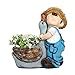Wonderland Plastic, Polyresin Boy with Pot, Multicolour, 14.8 x 7.9 x ...