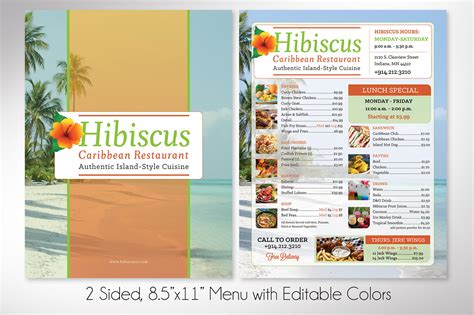 Jamaican Restaurant Menu Template 的图像结果