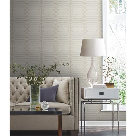 York Wallcoverings Candice Olson PSW1411RL Taupe Pavilion Premium Peel ...