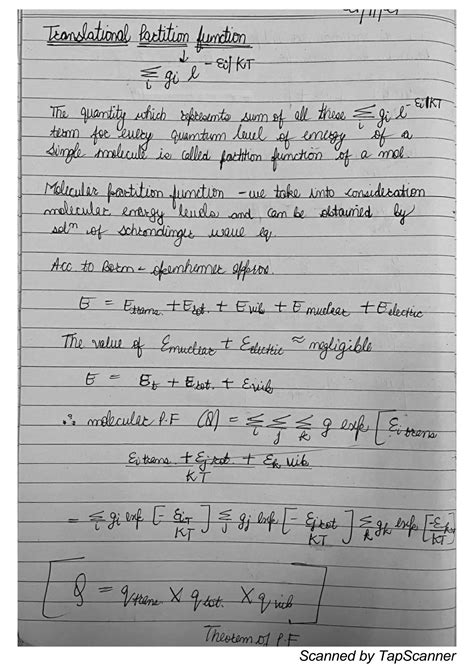 Image result for Translational Partition Function Explained