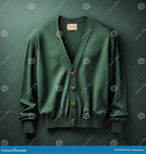 Hd 3d Realistic Render of Dark Green Cardigan on Minimalistic ...