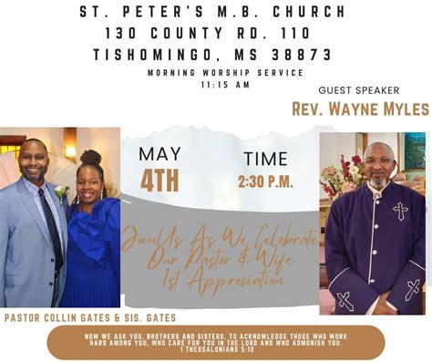 Pastor Collin and First Lady Jessica Gates 1st Anniversary , St. Peter ...
