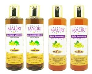 Buy Khadi Mauri Amla Rosemary & Amla Brahmi Heena Shampoo - Pack of 4 ...