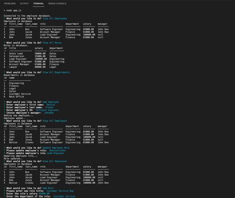 Employee Tracker Java 的图像结果