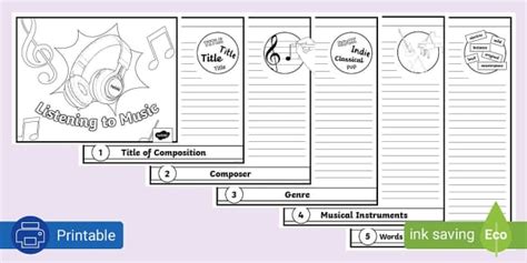 Listening To Music Flipbook (teacher made) - Twinkl