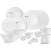 Cello Opalware Dazzle Series Secret Garden Dinner Set 35 Pieces Serving ...