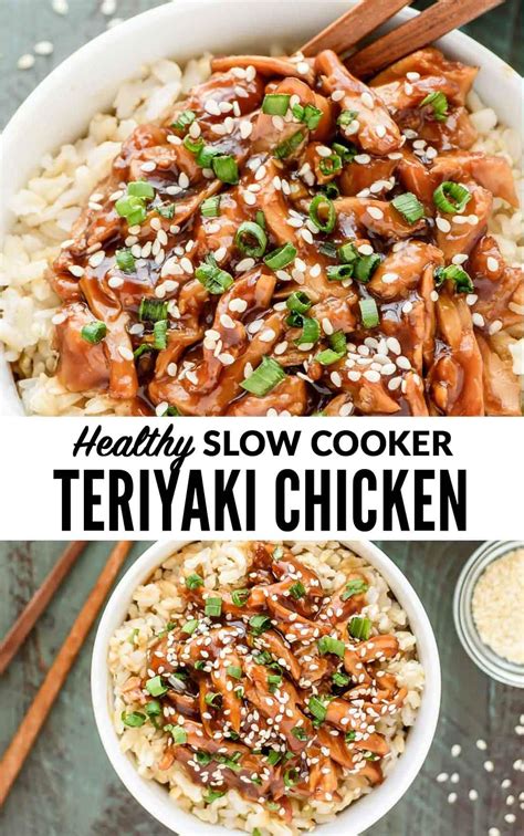 This Healthy Crock Pot Teriyaki Chicken will make you think you are ...