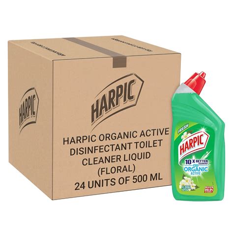 Harpic Organic Active Disinfectant Toilet Cleaner Liquid, Floral - 500 ...