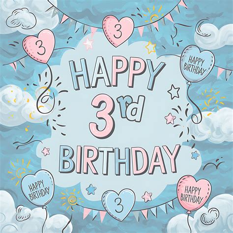 Free Happy 3rd Birthday