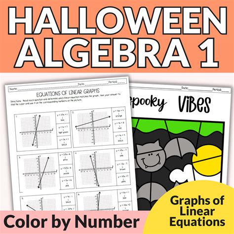 Halloween Linear Equations Standard and Slope-Intercept Form Activity Algebra 1 - Lindsay Bowden