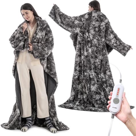 Amazon.com: Wearable Heated Blanket with Sleeves, Electric Heated ...