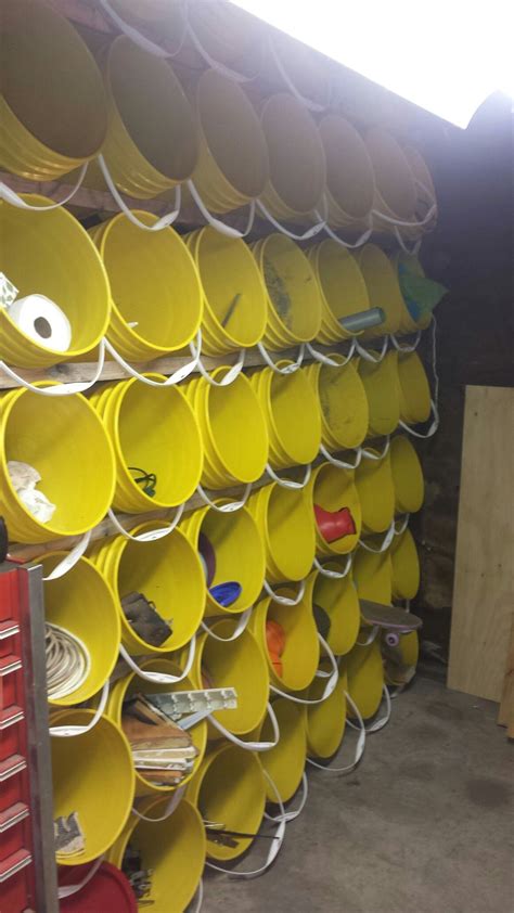 5 Gallon Bucket Storage Wall Ideas