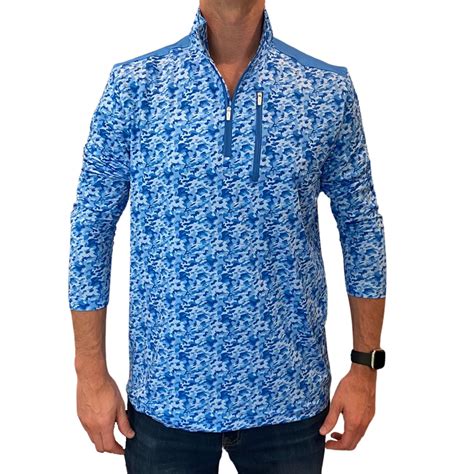 Blue Camo Quarter Zip – Tropical Bros