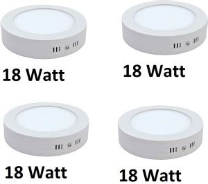 Nightstar LED 18 Watt Round Surface Down Light White 4 pcs Recessed ...