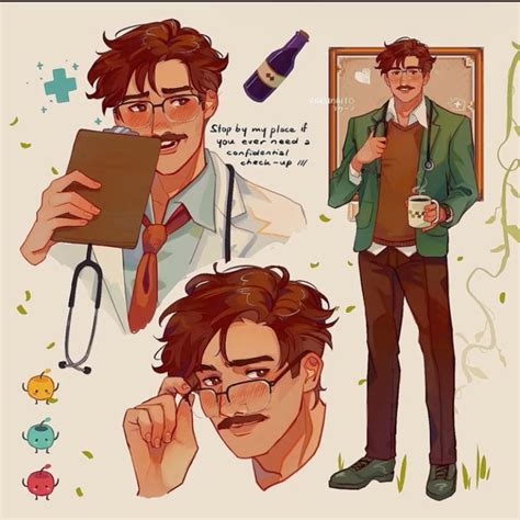 Harvey | Stardew valley, Stardew valley fanart, Stardew valley layout
