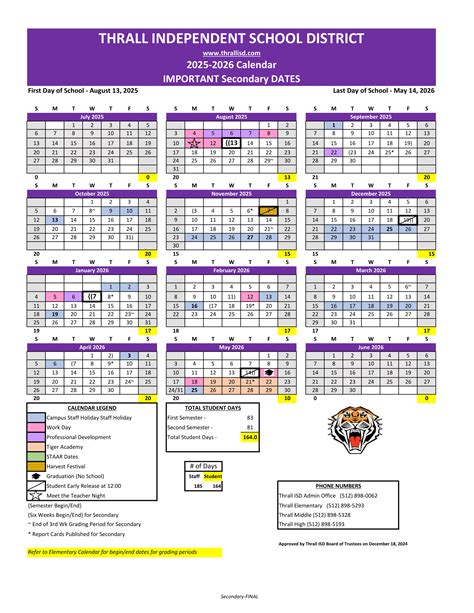 Thrall ISD Calendar 25-26 Revised pdf - EduCounty
