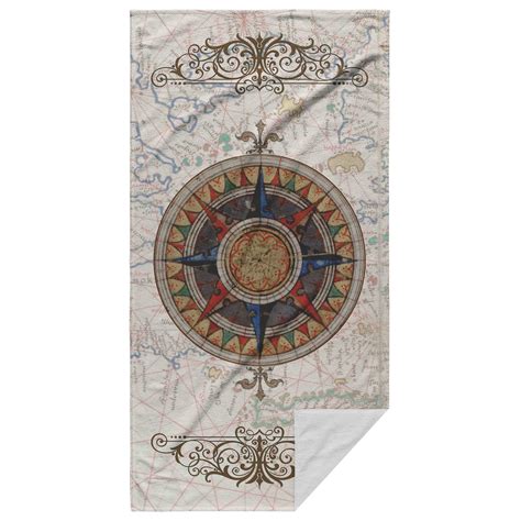 Compass Rose Beach Towel - Blue-Red – Celtic Art Store / EHR Books