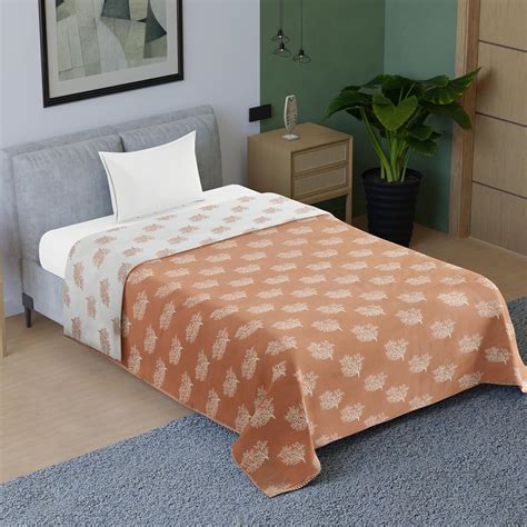 Buy BENAVJI Cotton 150 GSM Reversible Lightweight Printed Single Bed AC ...