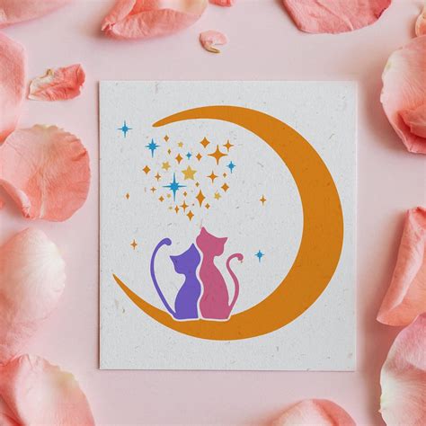 Buy 1Pcs Moon Cat Stencils Plastic Star Drawing Painting Templates Cliths