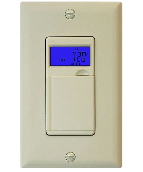 7 Days Digital in-Wall Programmable Timer Switch, Single Pole, Ivory