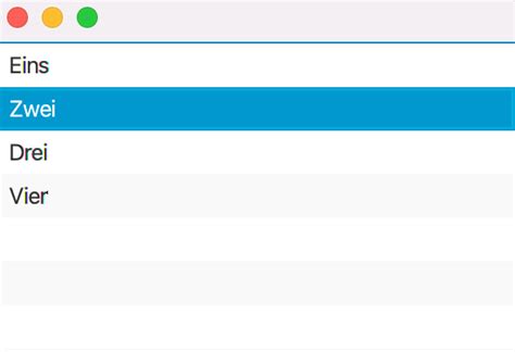 JavaFX ListView Tutorial 的图像结果