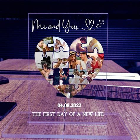 Personalized Valentine's Gift Plaque with Puzzle, Any Photo, Printed ...