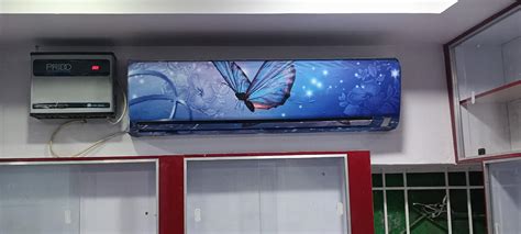 VVWV Butterfly in Flower AC Stickers Air Conditioner for Home Vinyl ...