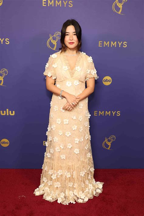 Maya Erskine Trying Not to Leak Breast Milk on Emmys Red Carpet