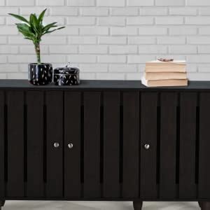 DeckUp Minang 3-Door Engineered Wood Shoe Rack (Dark Wenge, Matte ...