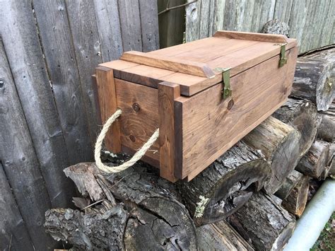 Military Solid Wood Ammo Crate Chest
