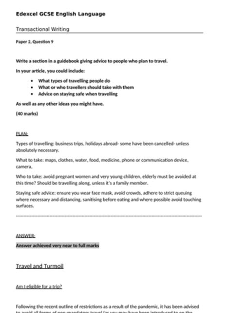 Image result for Transactional Writing Examples